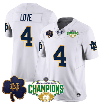 ND 2025 Sugar Bowl Champions Jersey - All Stitched
