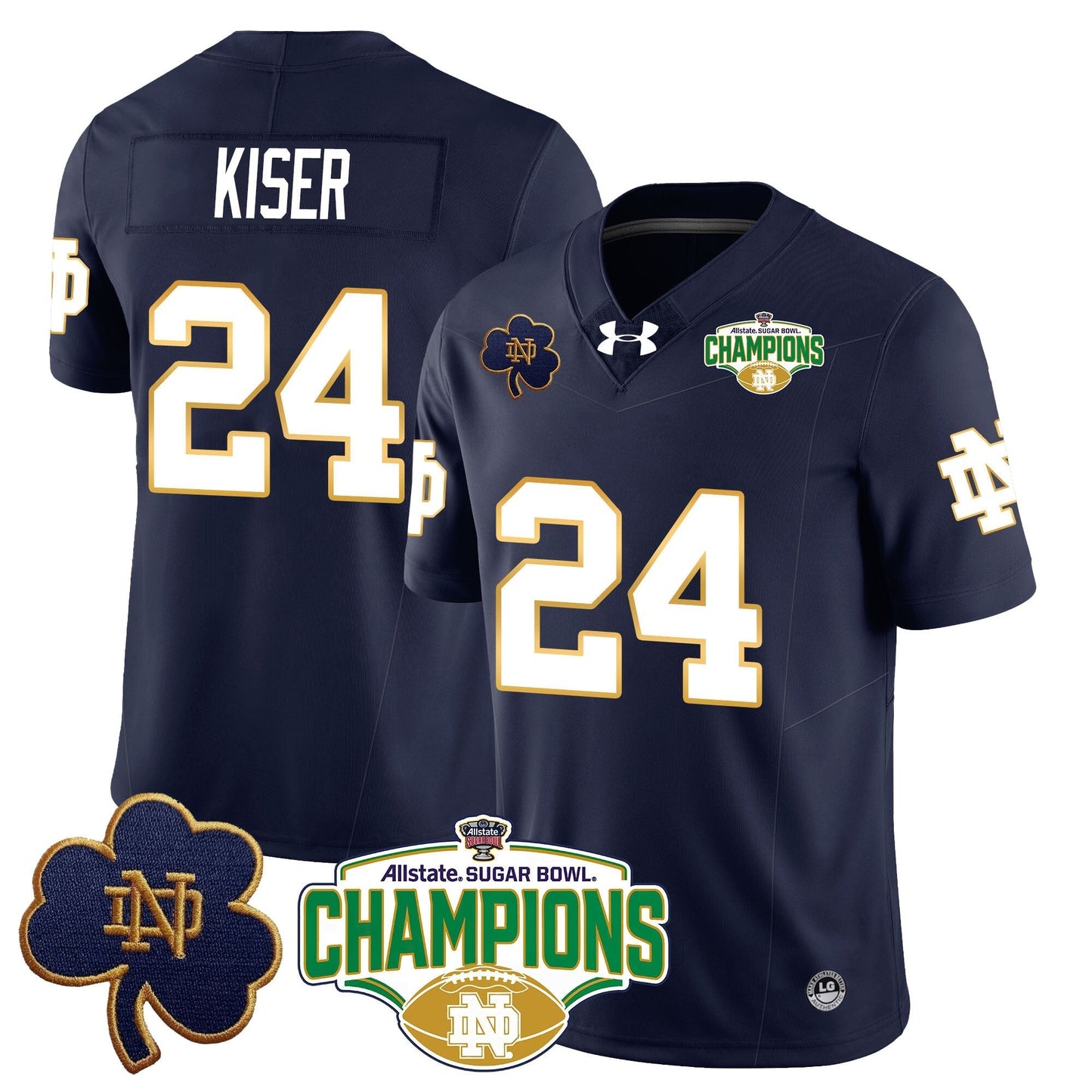 ND 2025 Sugar Bowl Champions Jersey - All Stitched