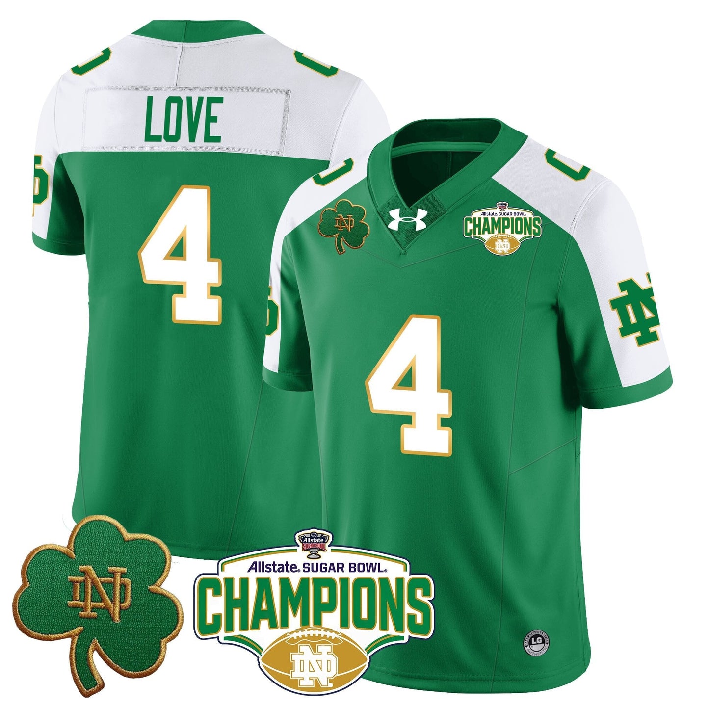 ND 2025 Sugar Bowl Champions Jersey - All Stitched