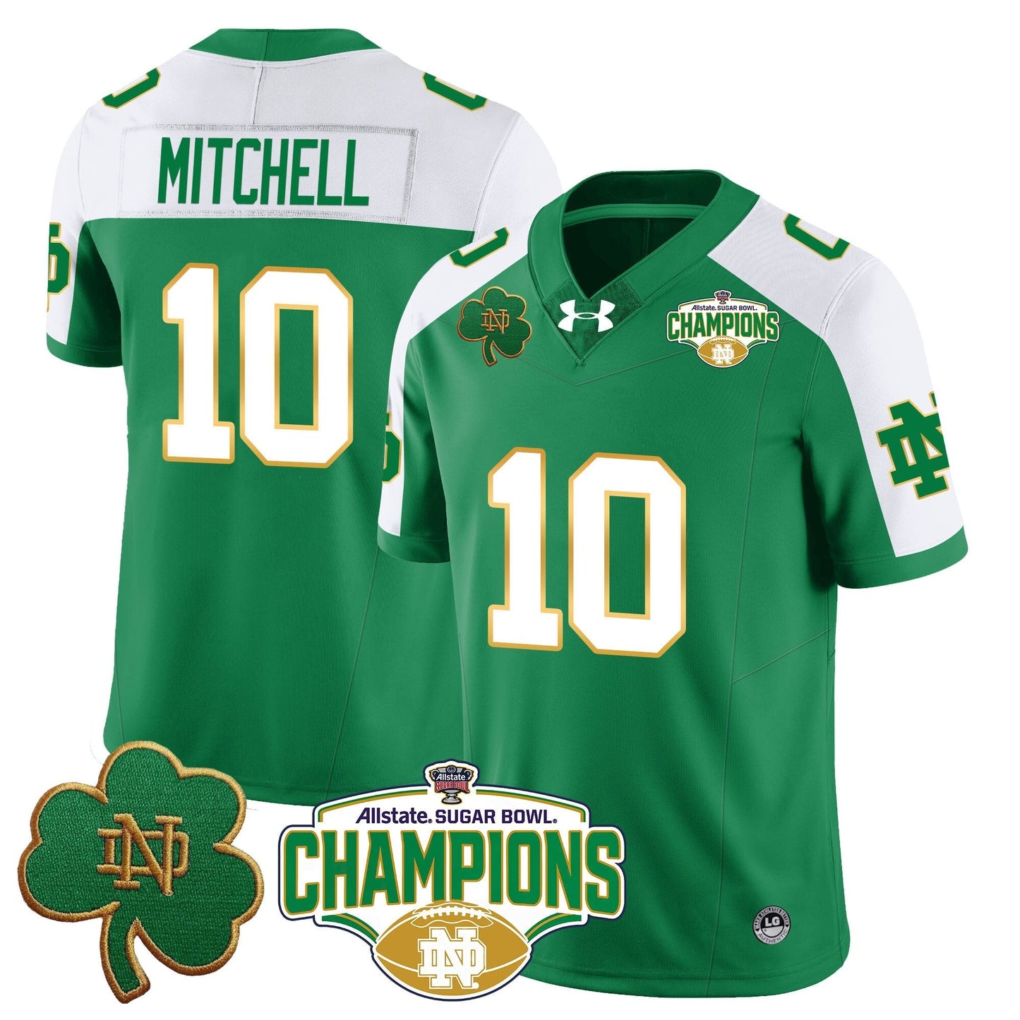 ND 2025 Sugar Bowl Champions Jersey - All Stitched
