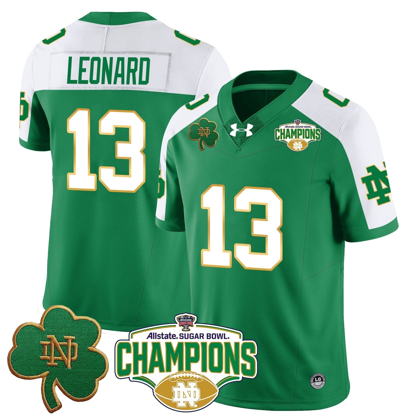 ND 2025 Sugar Bowl Champions Jersey - All Stitched