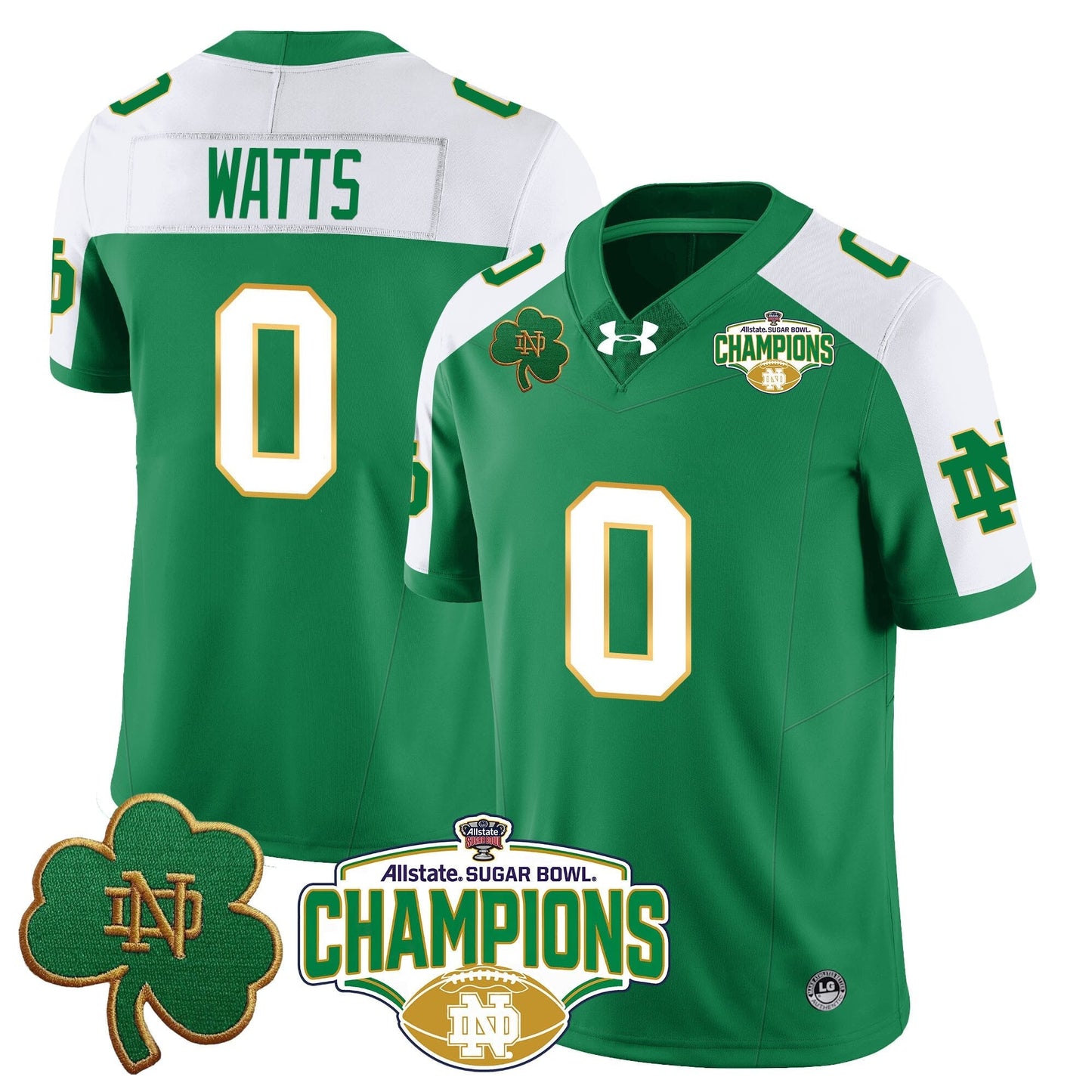 ND 2025 Sugar Bowl Champions Jersey - All Stitched