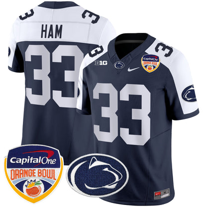 Penn State Nittany Lions Orange Bowl Patch Vapor Limited Jersey - All Stitched
