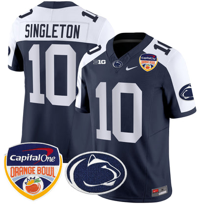 Penn State Nittany Lions Orange Bowl Patch Vapor Limited Jersey - All Stitched