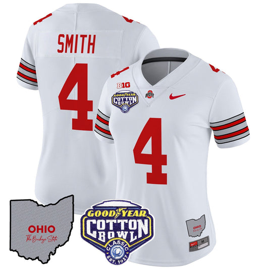 Women's OSU 'Heritage Stripe' Cotton Bowl Patch Vapor Limited Jersey - All Stitched