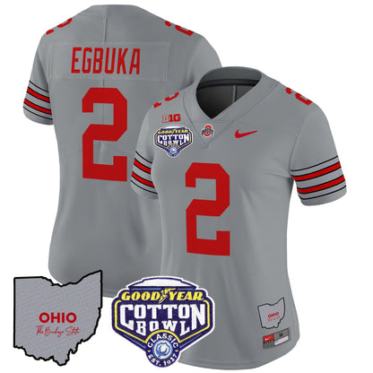 Women's OSU 'Heritage Stripe' Cotton Bowl Patch Vapor Limited Jersey - All Stitched