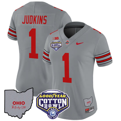 Women's OSU 'Heritage Stripe' Cotton Bowl Patch Vapor Limited Jersey - All Stitched