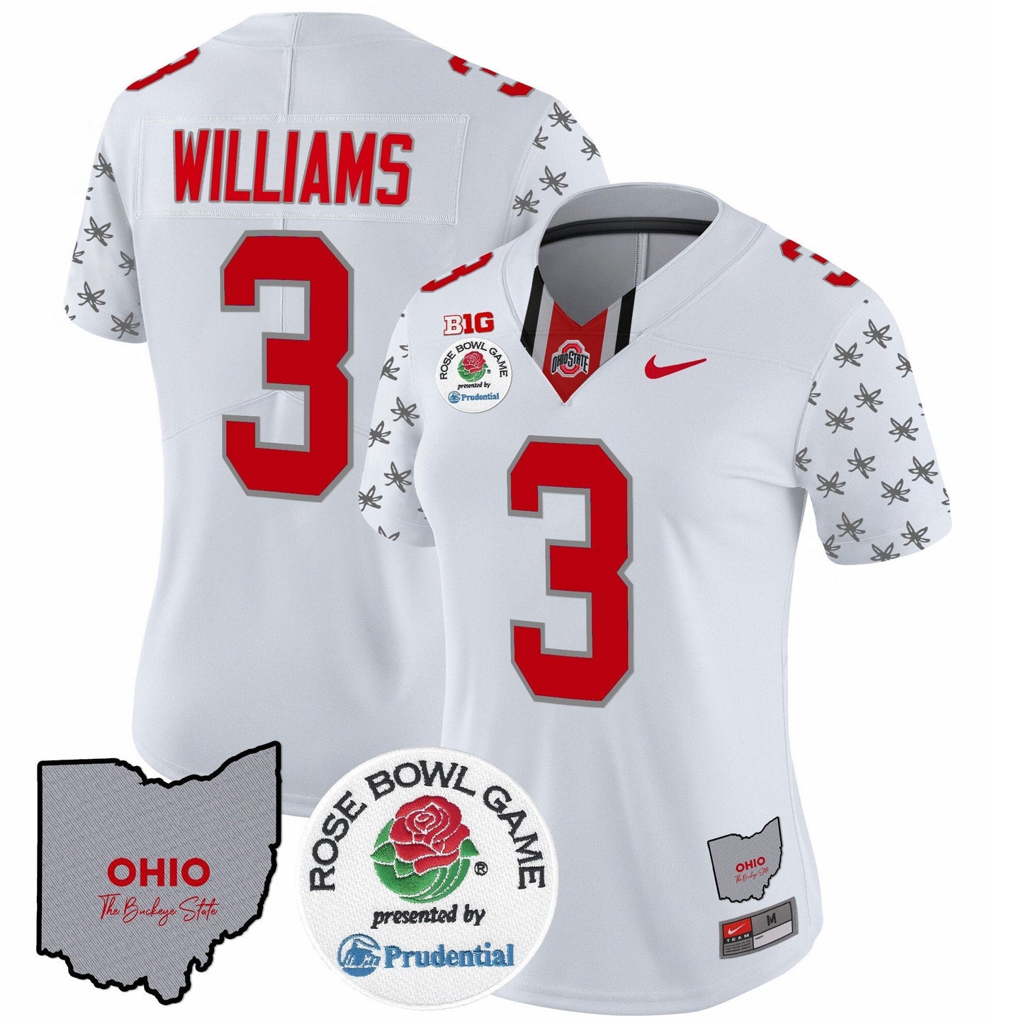Women's OSU Rose Bowl Vapor Limited Jersey V4 - All Stitched