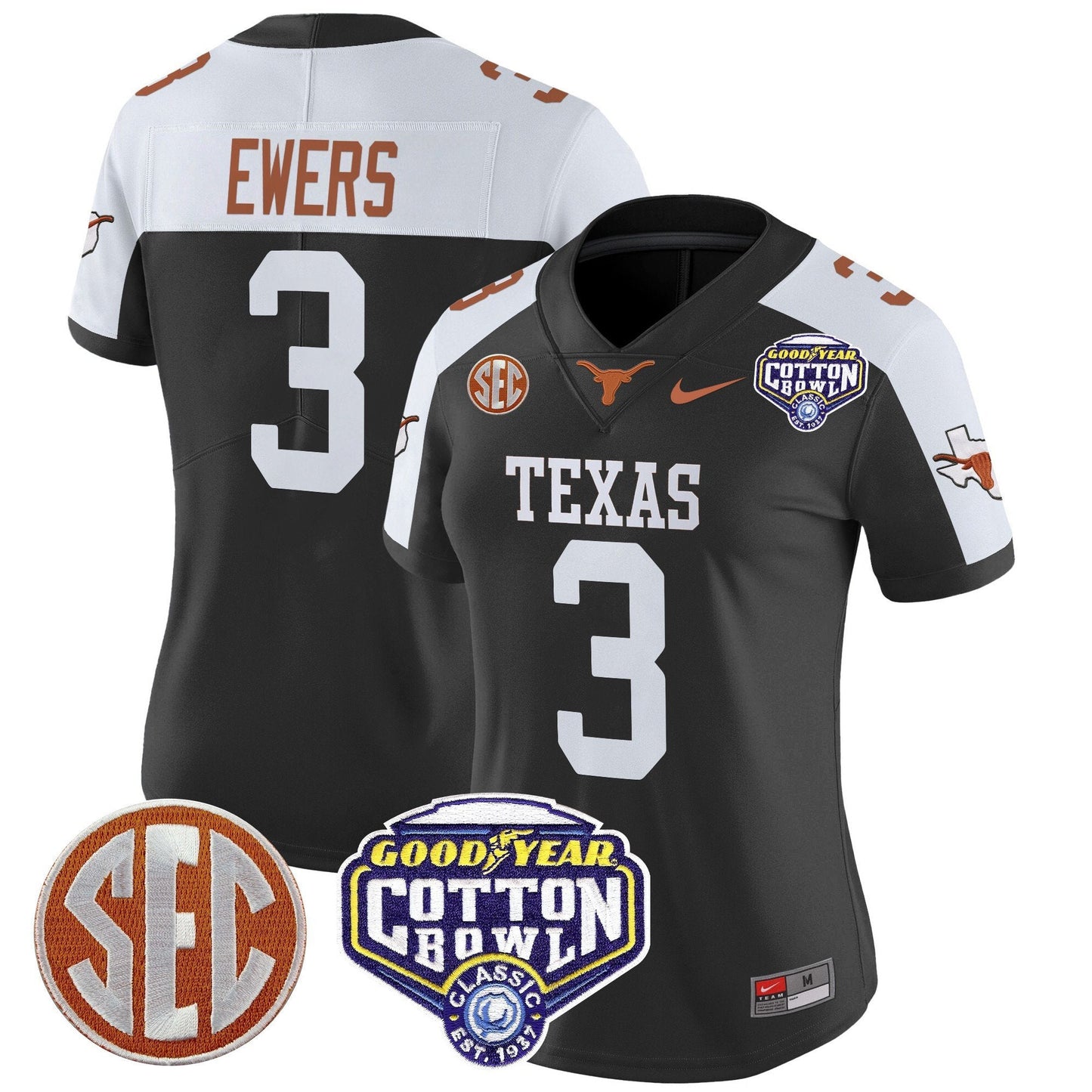 Women's TEX Cotton Bowl Patch Vapor Limited Jersey - All Stitched
