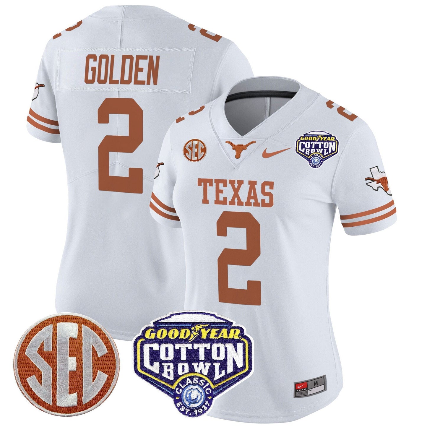 Women's TEX Cotton Bowl Patch Vapor Limited Jersey - All Stitched