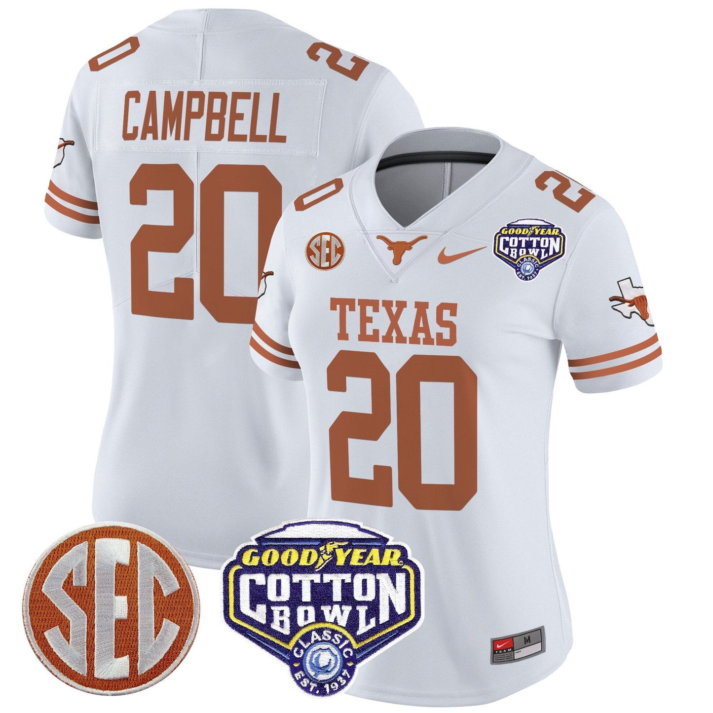 Women's TEX Cotton Bowl Patch Vapor Limited Jersey - All Stitched