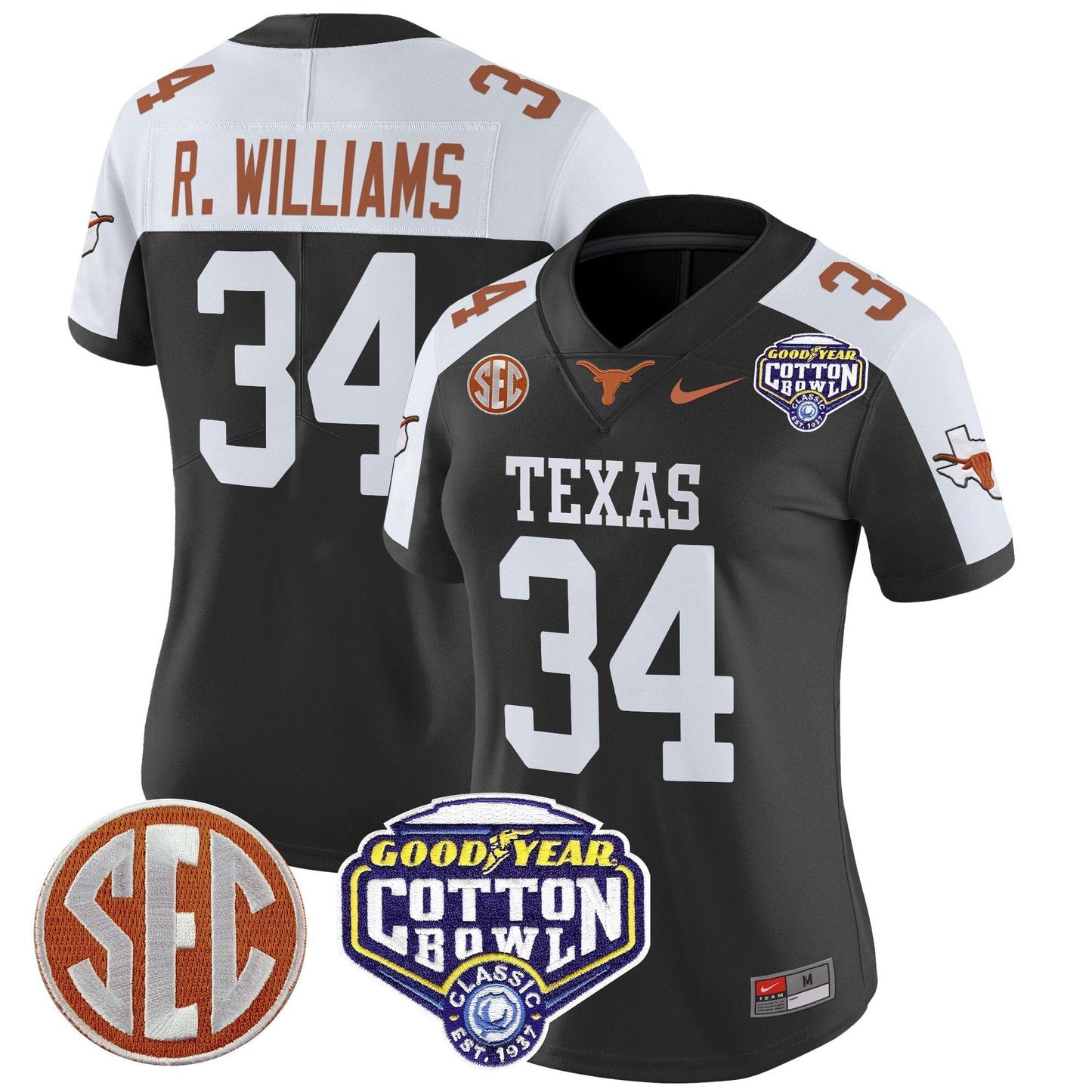 Women's TEX Cotton Bowl Patch Vapor Limited Jersey - All Stitched