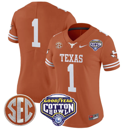 Women's TEX Cotton Bowl Patch Vapor Limited Jersey - All Stitched
