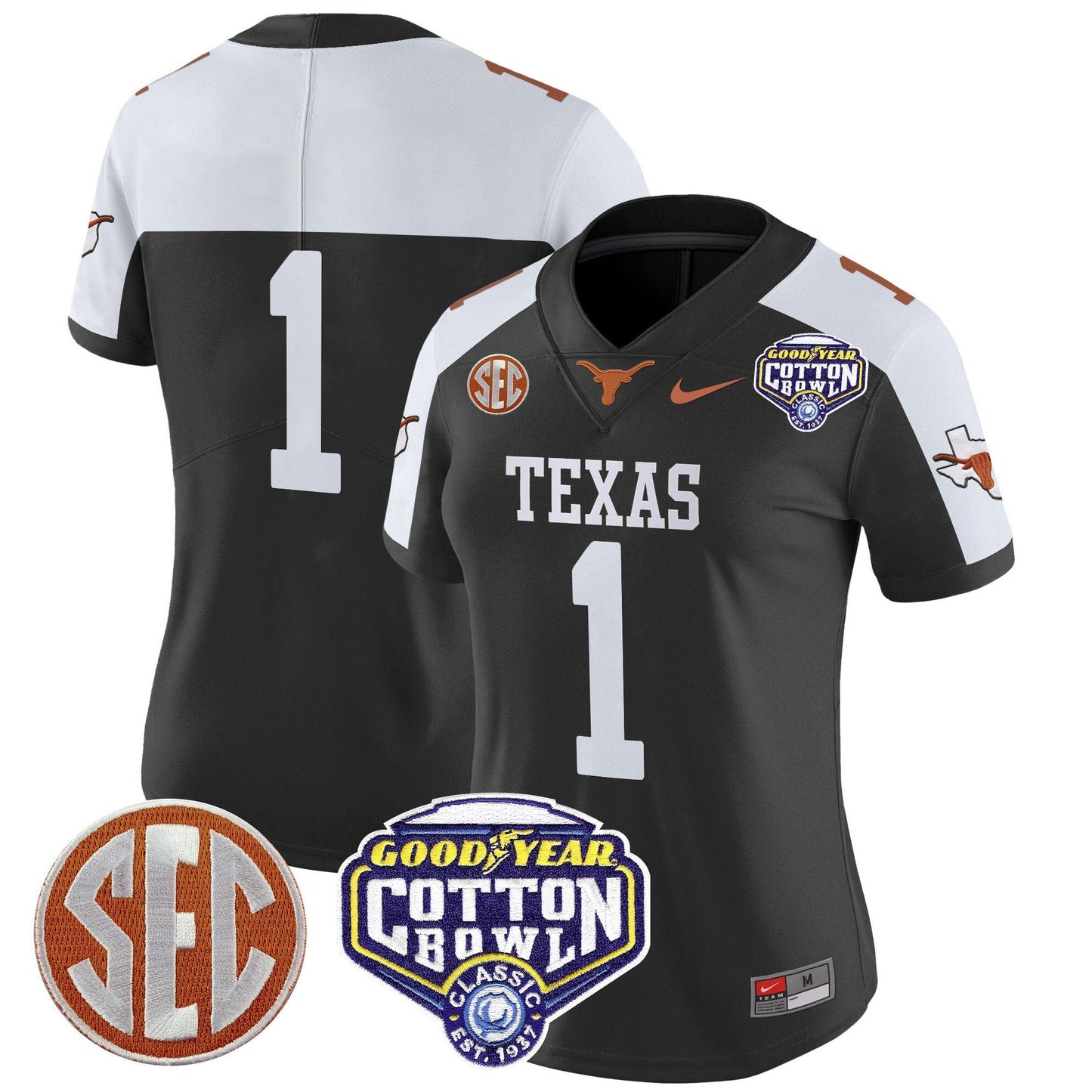 Women's TEX Cotton Bowl Patch Vapor Limited Jersey - All Stitched