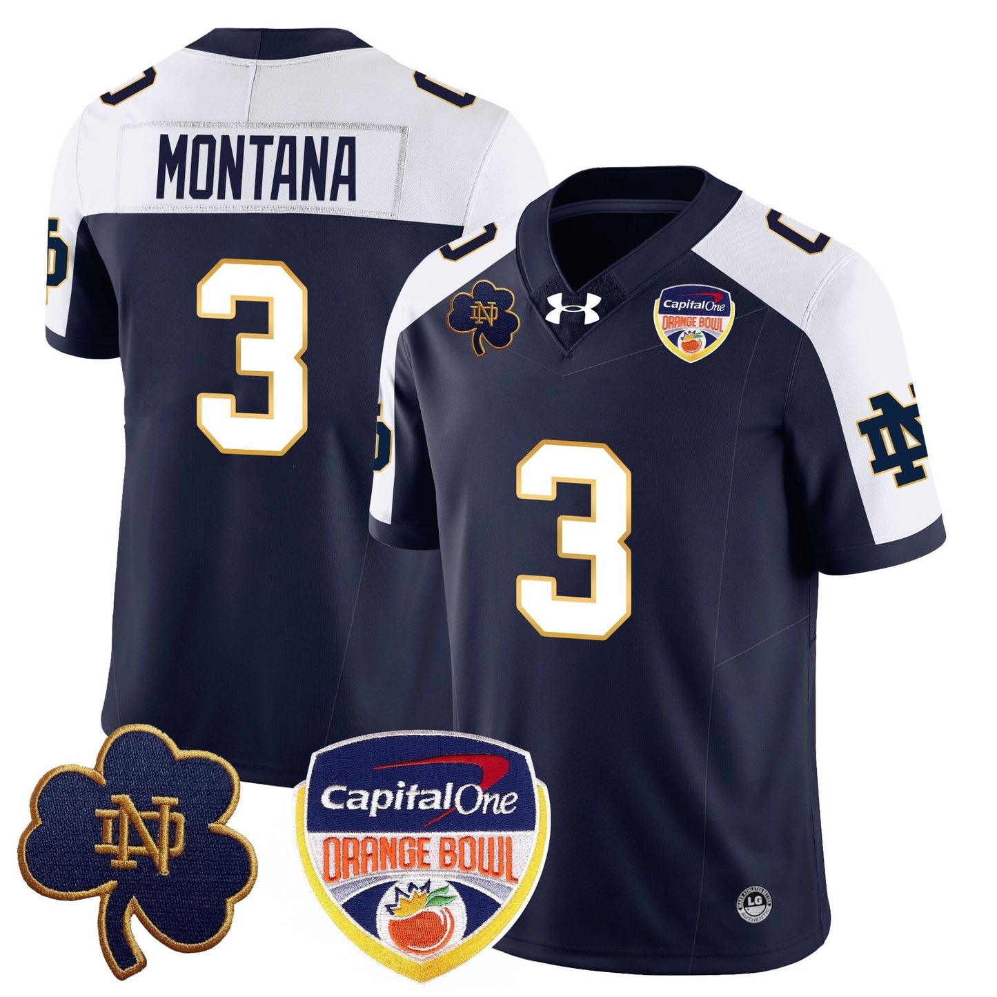 ND  2024 Orange Bowl Jersey - All Stitched