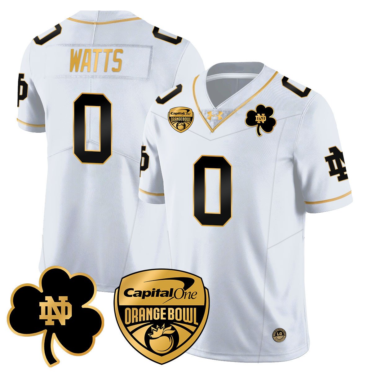 ND 2025 Orange Bowl Jersey - All Stitched