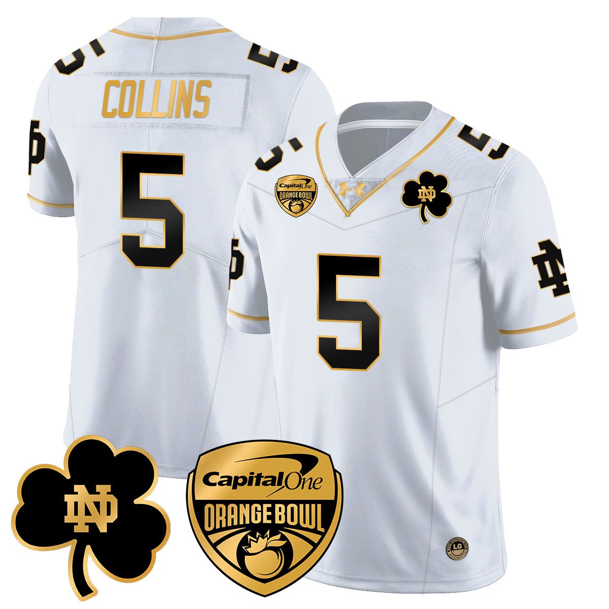 ND 2025 Orange Bowl Jersey - All Stitched