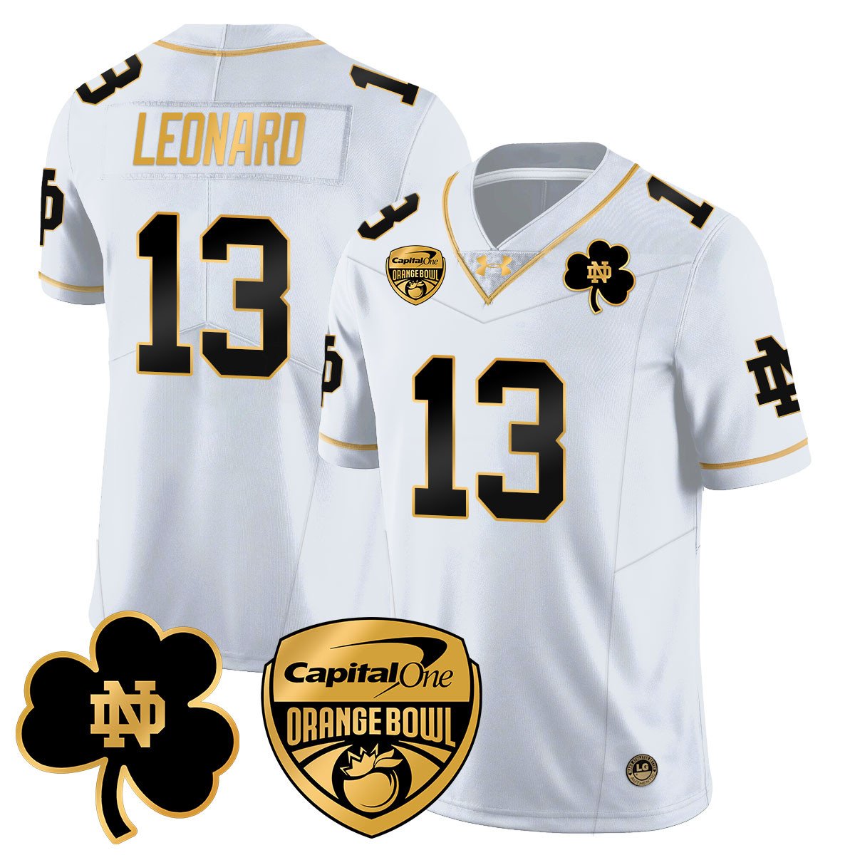 ND 2025 Orange Bowl Jersey - All Stitched