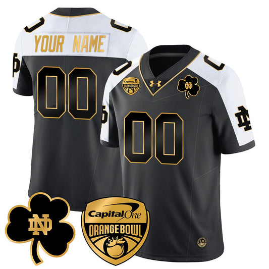 Custom ND 2025 Orange Bowl Jersey - All Stitched