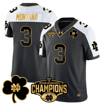 ND 2025 Sugar Bowl Champions Gold Jersey - All Stitched