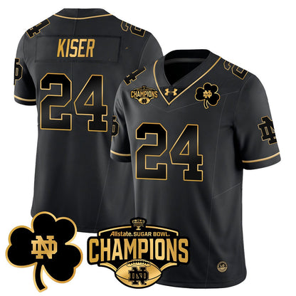 ND 2025 Sugar Bowl Champions Gold Jersey - All Stitched
