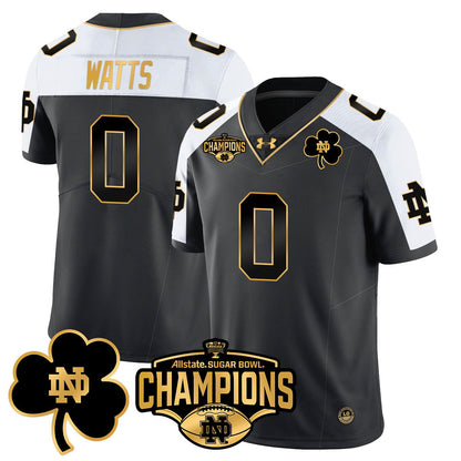 ND 2025 Sugar Bowl Champions Gold Jersey - All Stitched