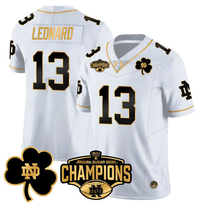 ND 2025 Sugar Bowl Champions Gold Jersey - All Stitched