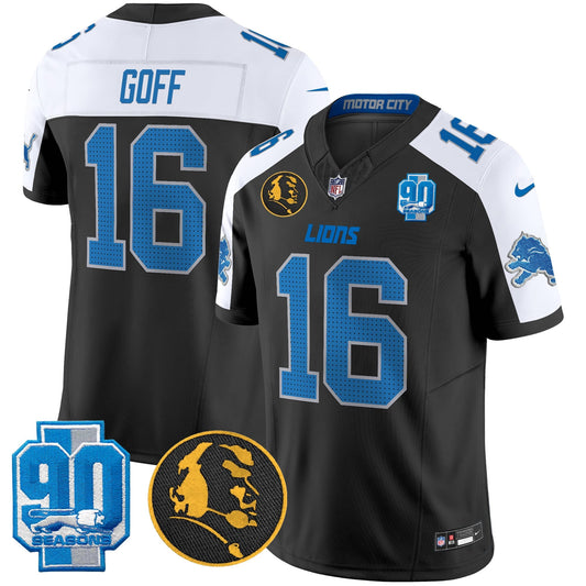 Men's Detroit Lions 2024 90th & John Madden Patch Vapor Limited Jersey V2 - All Stitched