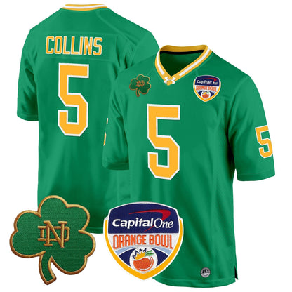 ND 2024 Orange Bowl Patch Game Jersey - All Stitched