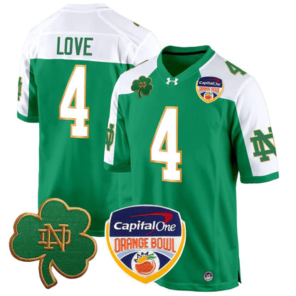 ND 2024 Orange Bowl Patch Game Jersey - All Stitched