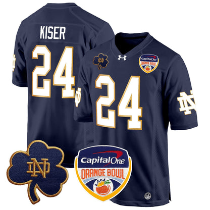 ND 2024 Orange Bowl Patch Game Jersey - All Stitched