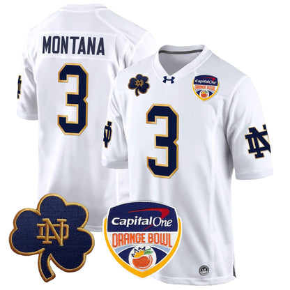 ND 2024 Orange Bowl Patch Game Jersey - All Stitched