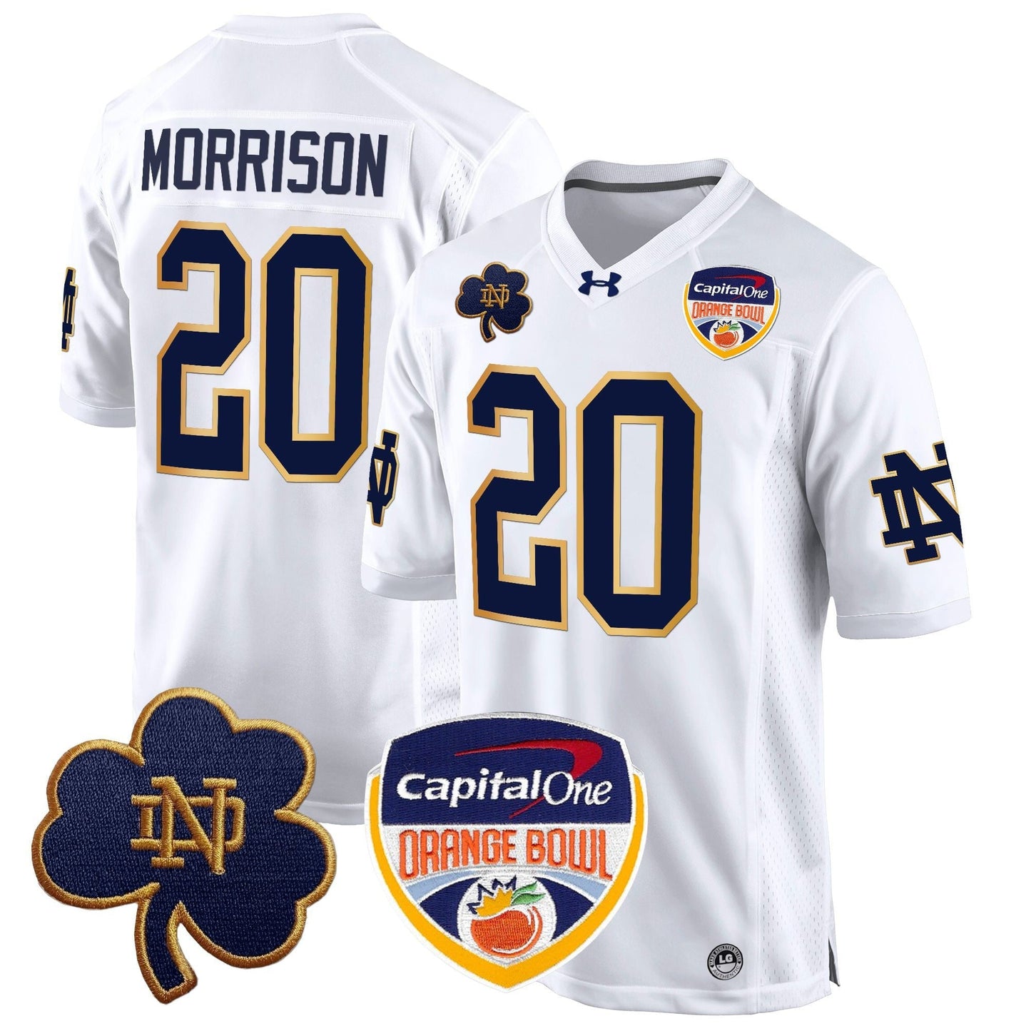 ND 2024 Orange Bowl Patch Game Jersey - All Stitched