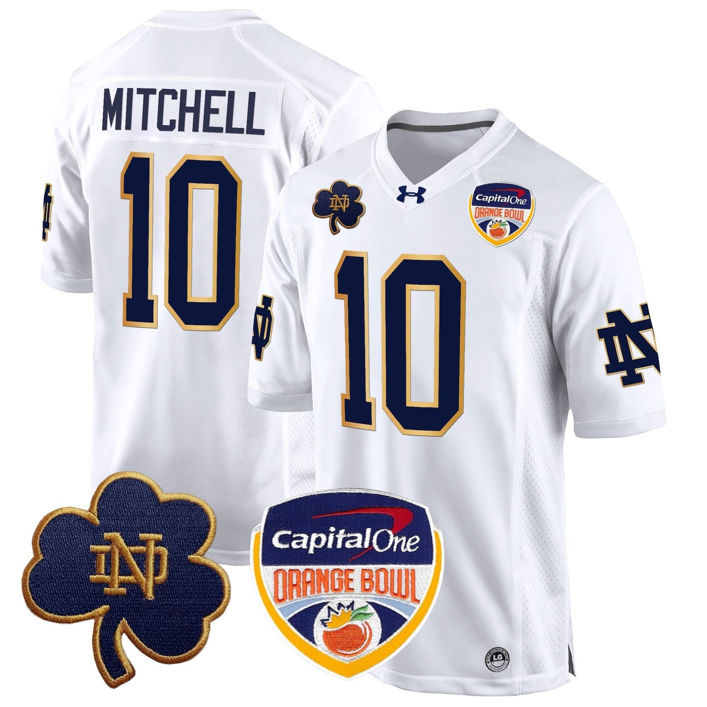 ND 2024 Orange Bowl Patch Game Jersey - All Stitched
