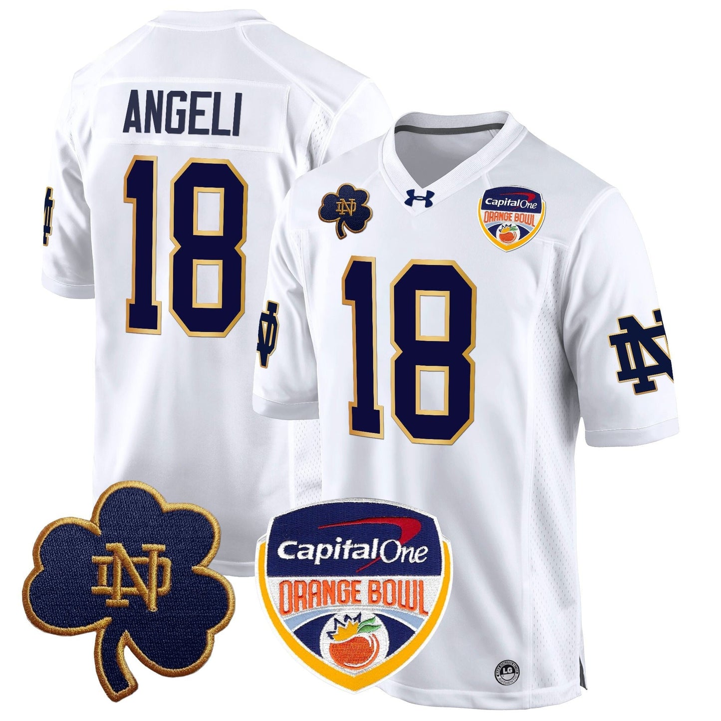 ND 2024 Orange Bowl Patch Game Jersey - All Stitched