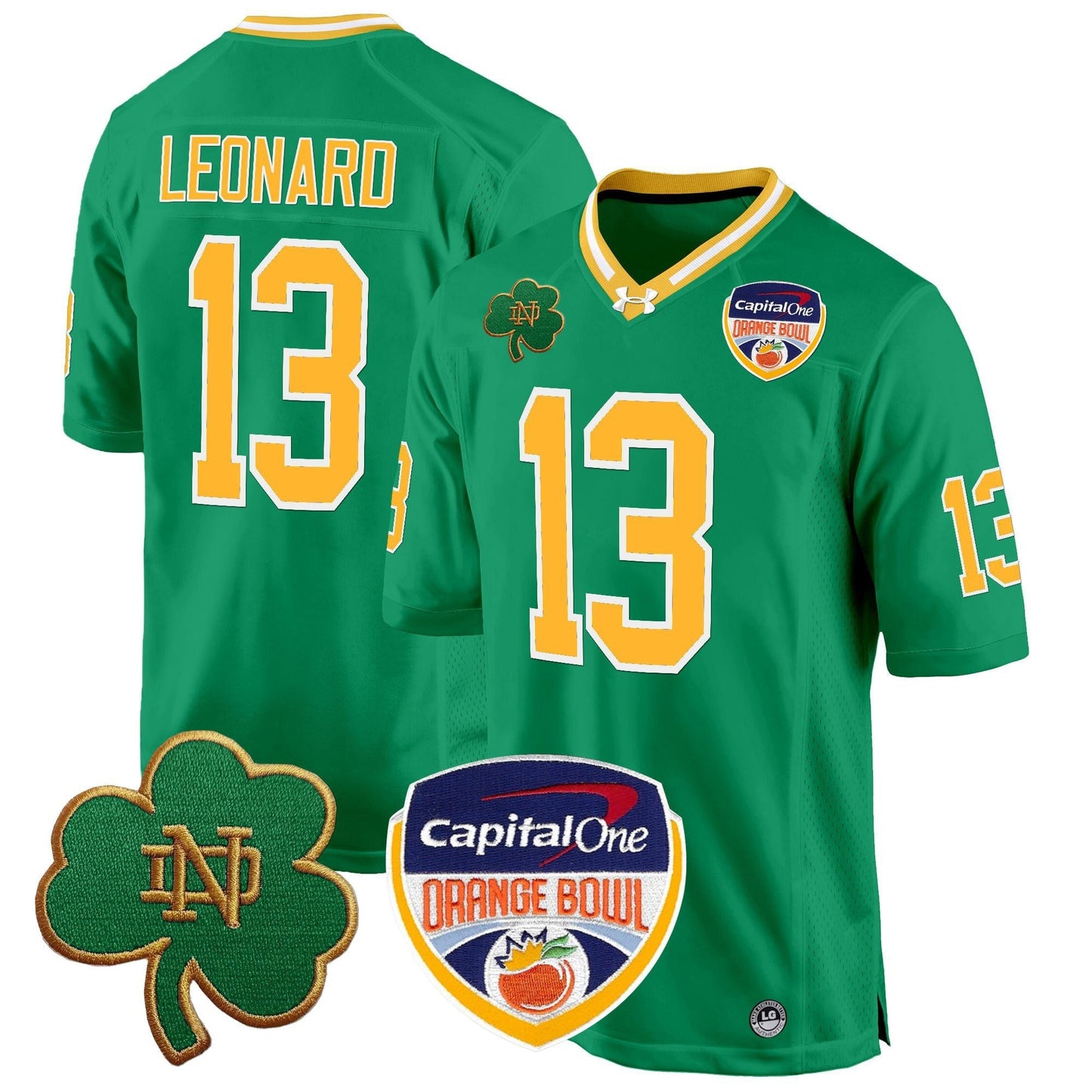 ND 2024 Orange Bowl Patch Game Jersey - All Stitched