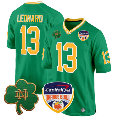 ND 2024 Orange Bowl Patch Game Jersey - All Stitched