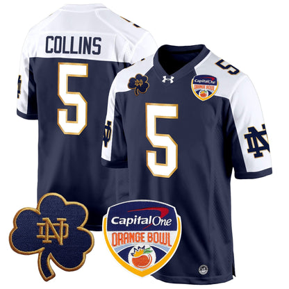 ND 2024 Orange Bowl Patch Game Jersey - All Stitched