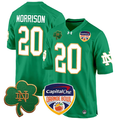 ND 2024 Orange Bowl Patch Game Jersey - All Stitched
