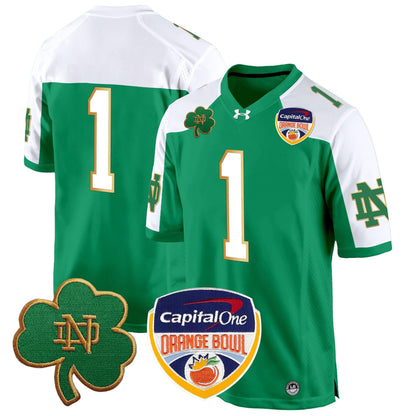 ND 2024 Orange Bowl Patch Game Jersey - All Stitched