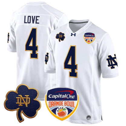 ND 2024 Orange Bowl Patch Game Jersey - All Stitched