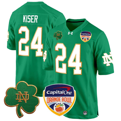 ND 2024 Orange Bowl Patch Game Jersey - All Stitched