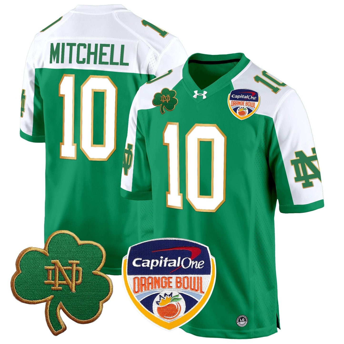 ND 2024 Orange Bowl Patch Game Jersey - All Stitched