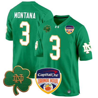ND 2024 Orange Bowl Patch Game Jersey - All Stitched