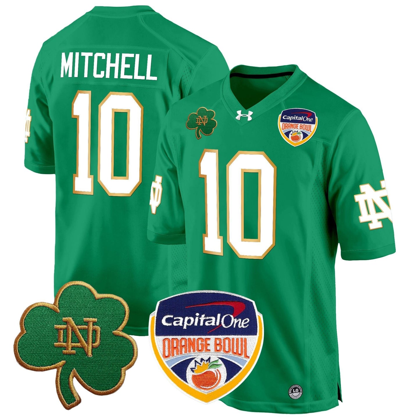 ND 2024 Orange Bowl Patch Game Jersey - All Stitched