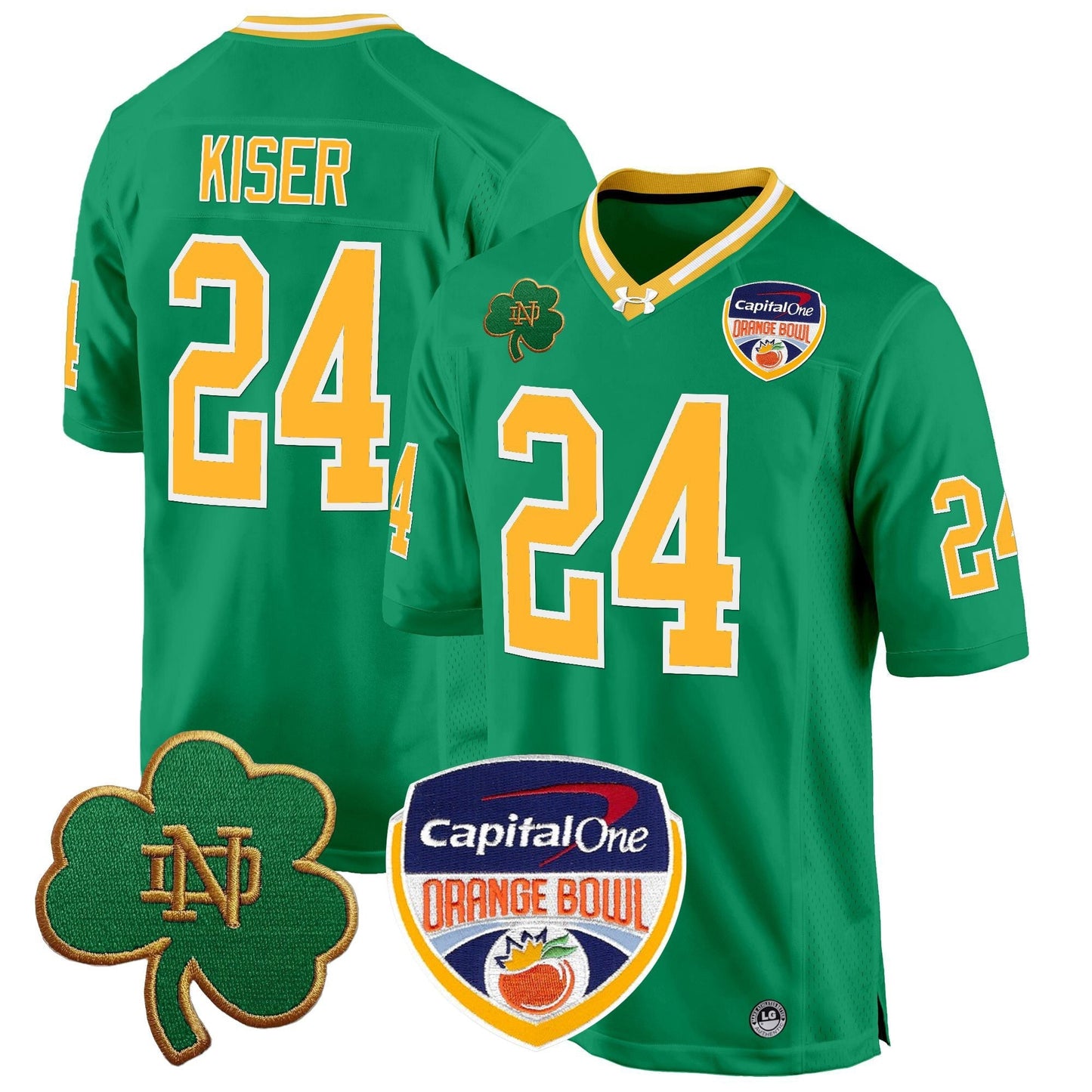 ND 2024 Orange Bowl Patch Game Jersey - All Stitched