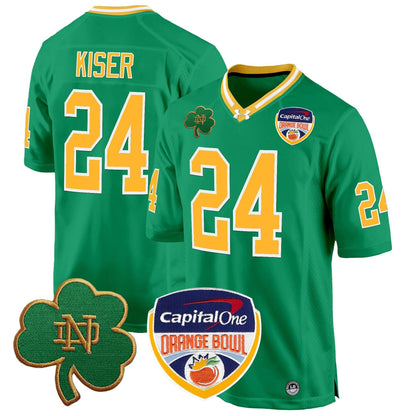 ND 2024 Orange Bowl Patch Game Jersey - All Stitched