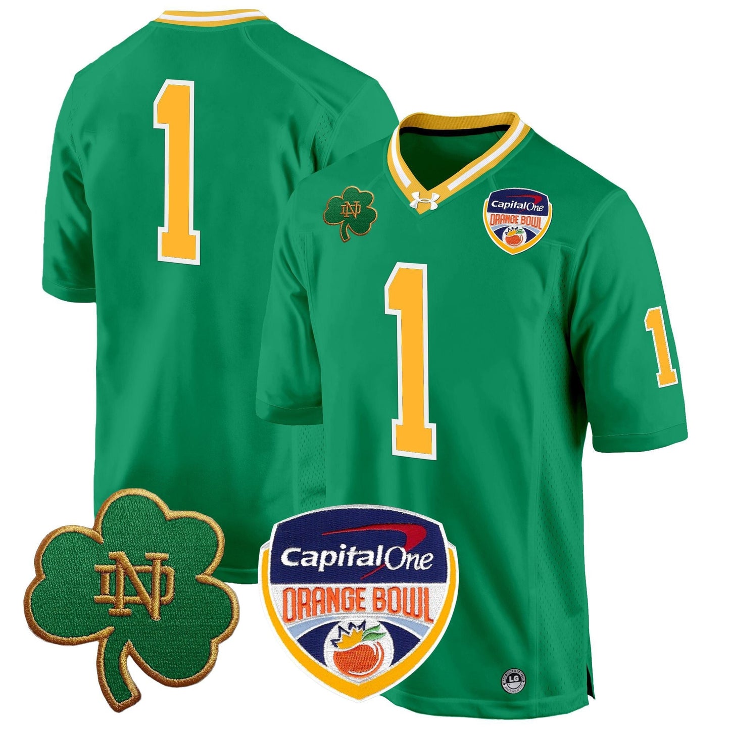 ND 2024 Orange Bowl Patch Game Jersey - All Stitched
