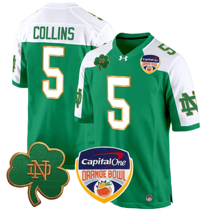 ND 2024 Orange Bowl Patch Game Jersey - All Stitched