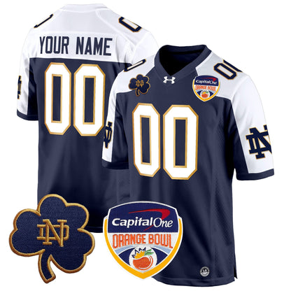 ND 2024 Orange Bowl Patch Game Custom Jersey - All Stitched